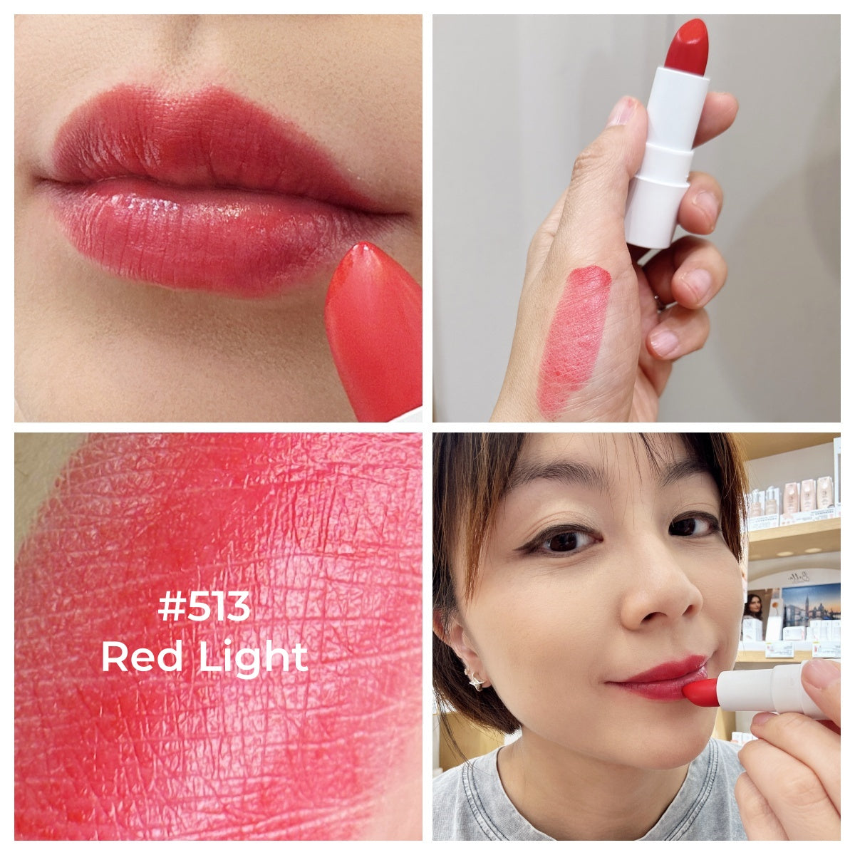 COULEUR CARAMEL Lipstick 天然有機唇膏 #513 RED LIGHT [3.5g]