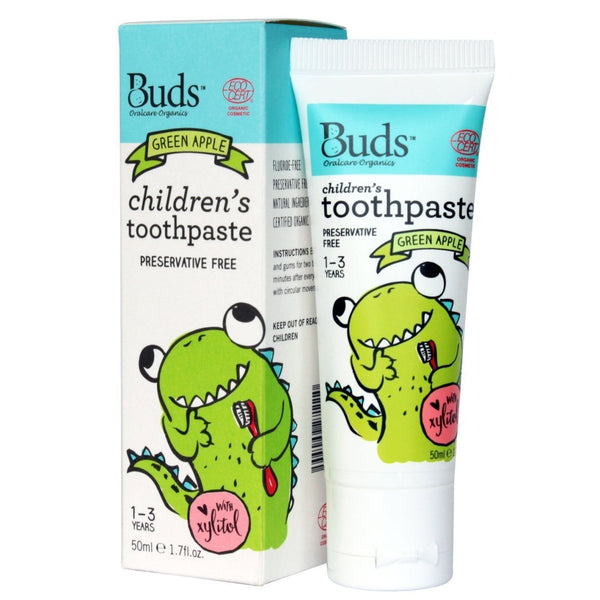 BUDS Children's Toothpaste with Xylitol 有機幼兒牙膏 (1-3歲) [50ml] - MINT Organics