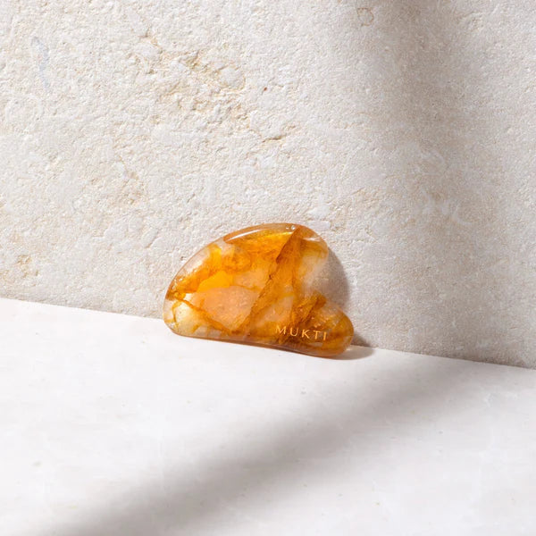 MUKTI Citrine GuaSha 黃水晶排毒刮痧板