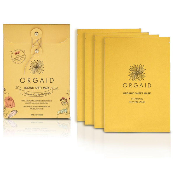 ORGAID Vitamin C & Revitalizing Organic Sheet Mask 維他命C醒膚有機面膜 [4pcs] - MINT Organics