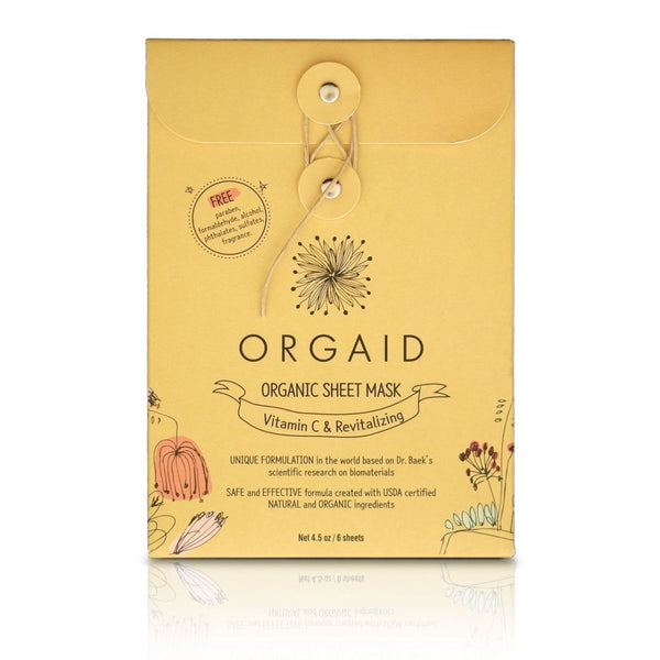 ORGAID Vitamin C & Revitalizing Organic Sheet Mask 維他命C醒膚有機面膜 [4pcs] - MINT Organics