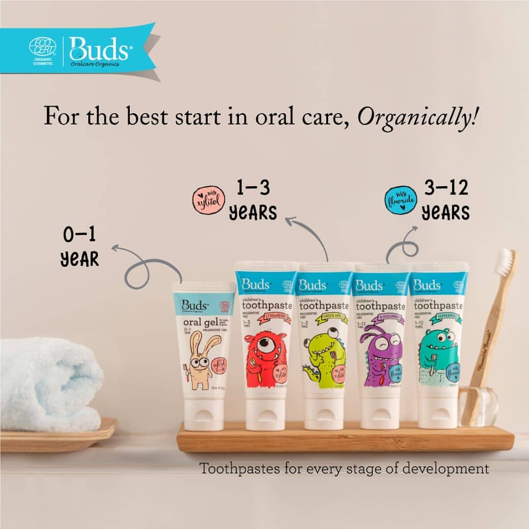 BUDS Children's Toothpaste with Fluoride 有機幼兒牙膏 (3-12歲) [50ml]