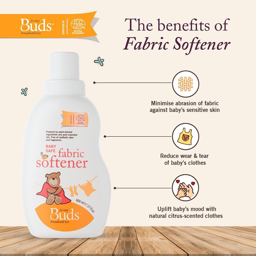 BUDS Baby Safe Fabric Softener 天然嬰兒衣物柔順劑 [600ml]