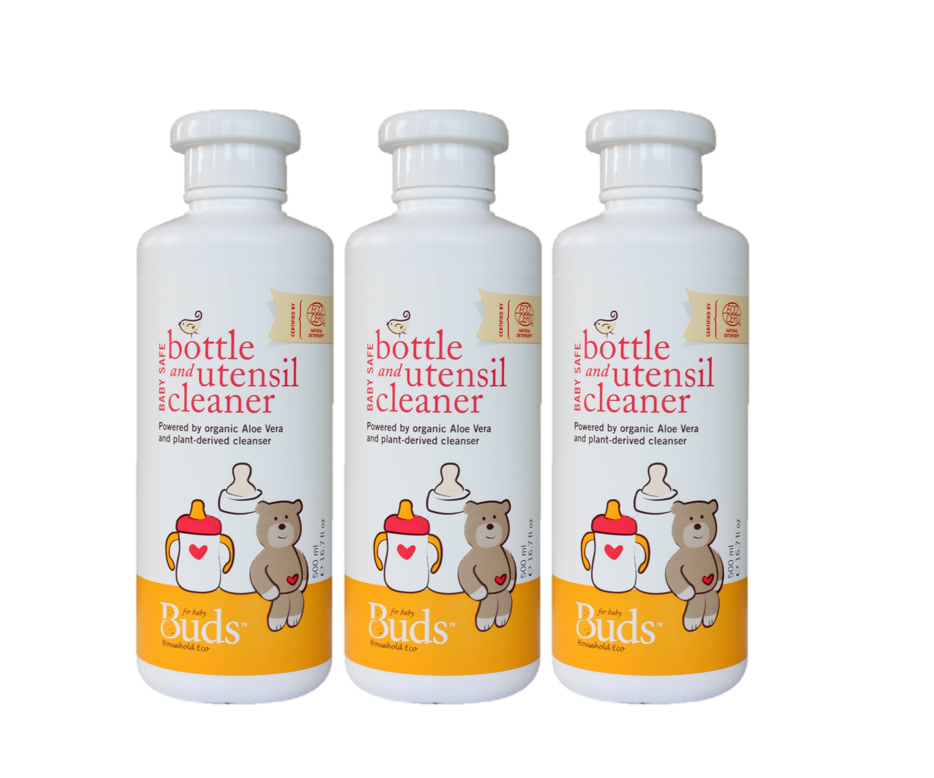 BUDS Baby Safe Bottle & Utensil Cleaner Bundle 500ml x3 天然嬰兒用品清潔劑 (浸泡用)優惠套裝 500ml x3