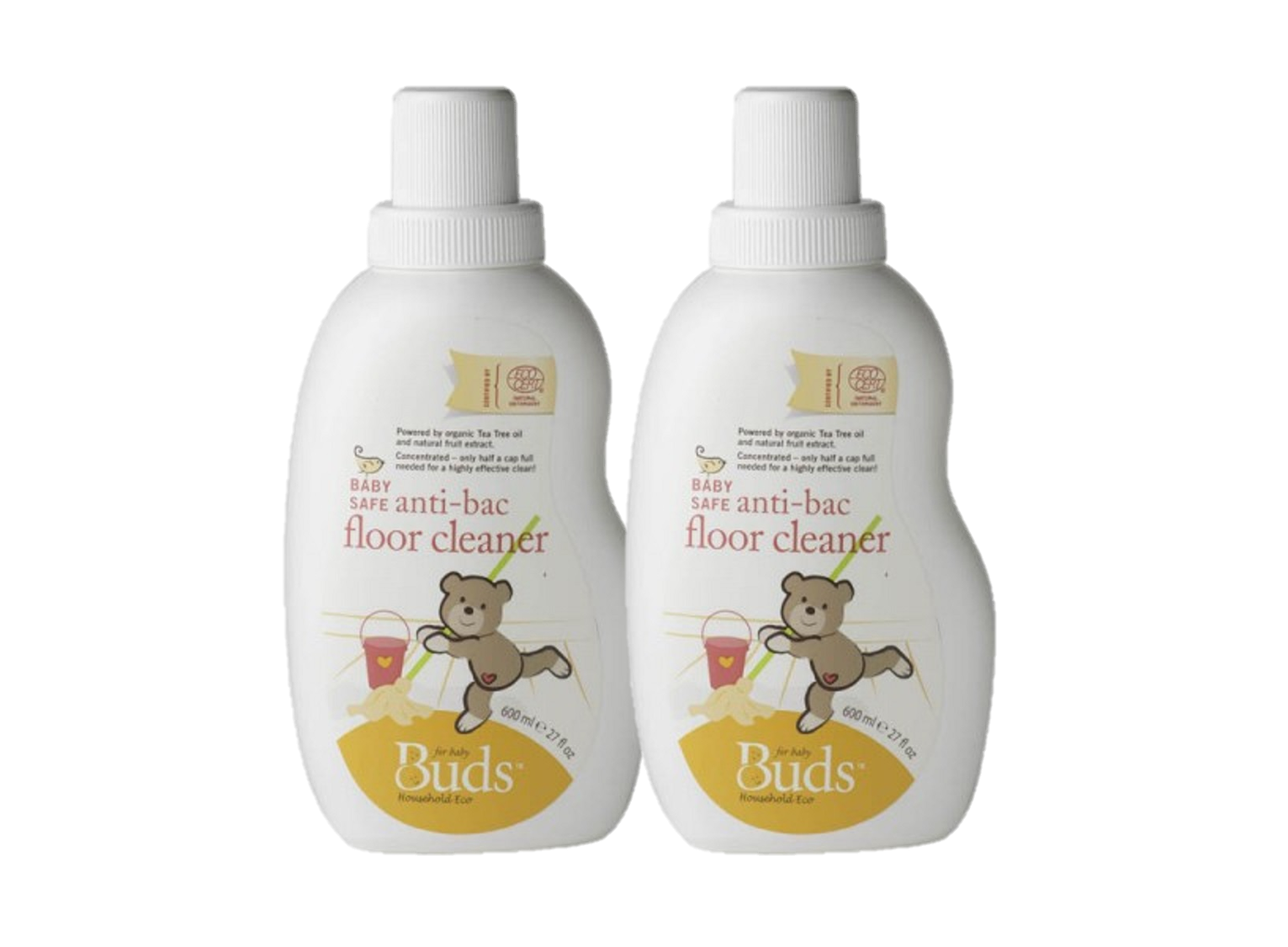 BUDS Baby Safe Anti-Bac Floor Cleaner Bundle 600ml x2 天然抗菌洗地劑優惠孖裝 600ml x2